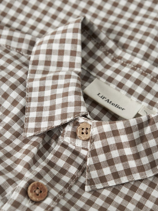 Lil' Atelier Mini TALLULA LS SHIRT - Shitake | Torgunns Barneklær AS