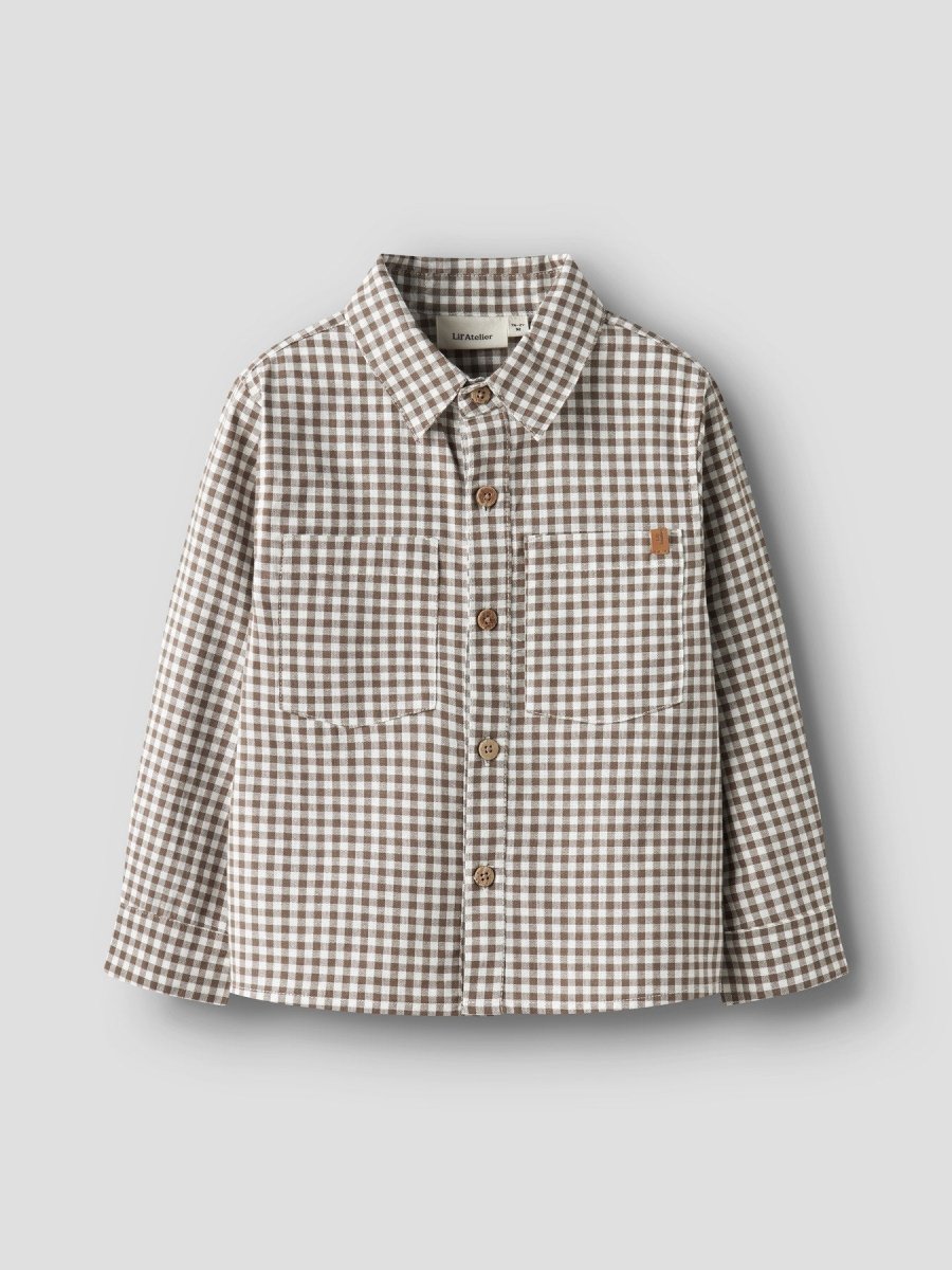 Lil' Atelier Mini TALLULA LS SHIRT - Shitake | Torgunns Barneklær AS