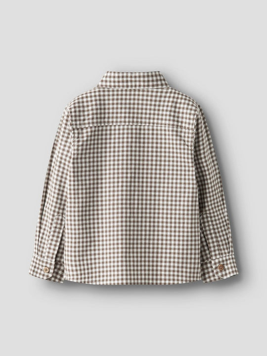 Lil' Atelier Mini TALLULA LS SHIRT - Shitake | Torgunns Barneklær AS