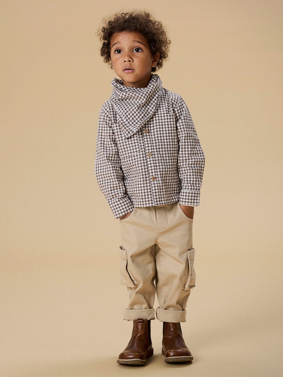 Lil' Atelier Mini TALLULA LS SHIRT - Shitake | Torgunns Barneklær AS