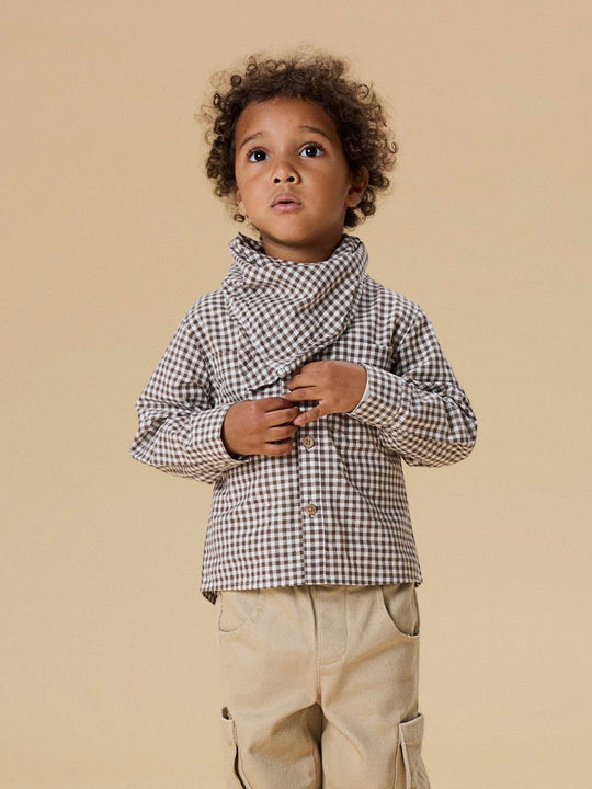 Lil' Atelier Mini TALLULA LS SHIRT - Shitake | Torgunns Barneklær AS