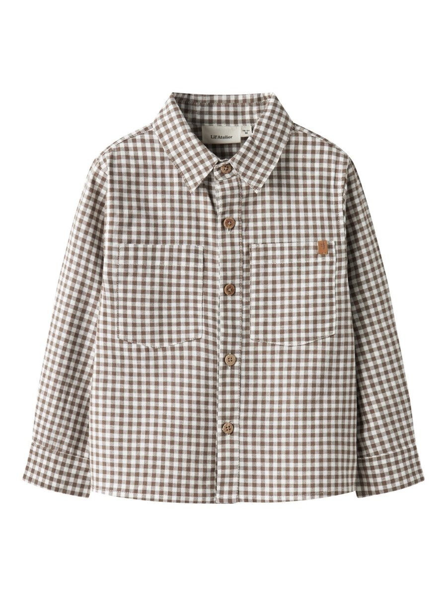 Lil' Atelier Mini TALLULA LS SHIRT - Shitake | Torgunns Barneklær AS