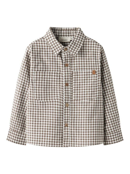 Lil' Atelier Mini TALLULA LS SHIRT - Shitake | Torgunns Barneklær AS