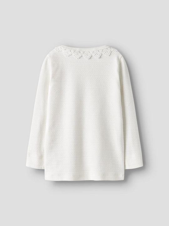 Lil' Atelier Mini TAPIA LS SLIM TOP - Coconut Milk | Torgunns Barneklær AS