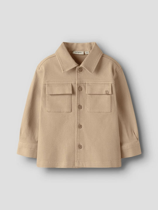 Lil' Atelier Mini TARU LOOSE TWILL SHIRT - Irish Cream | Torgunns Barneklær AS