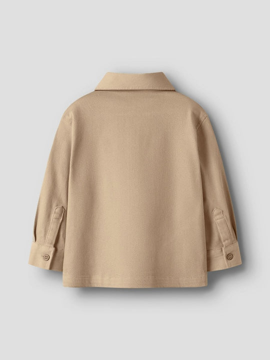 Lil' Atelier Mini TARU LOOSE TWILL SHIRT - Irish Cream | Torgunns Barneklær AS