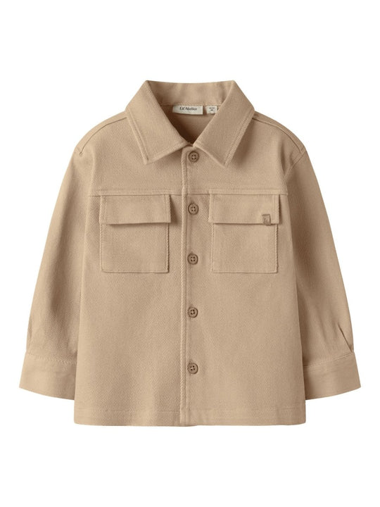 Lil' Atelier Mini TARU LOOSE TWILL SHIRT - Irish Cream | Torgunns Barneklær AS
