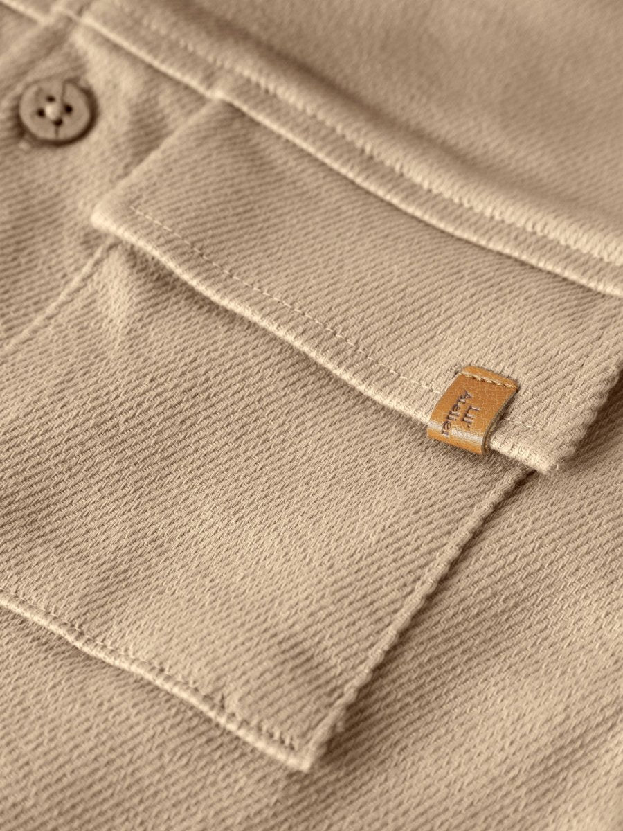 Lil' Atelier Mini TARU LOOSE TWILL SHIRT - Irish Cream | Torgunns Barneklær AS