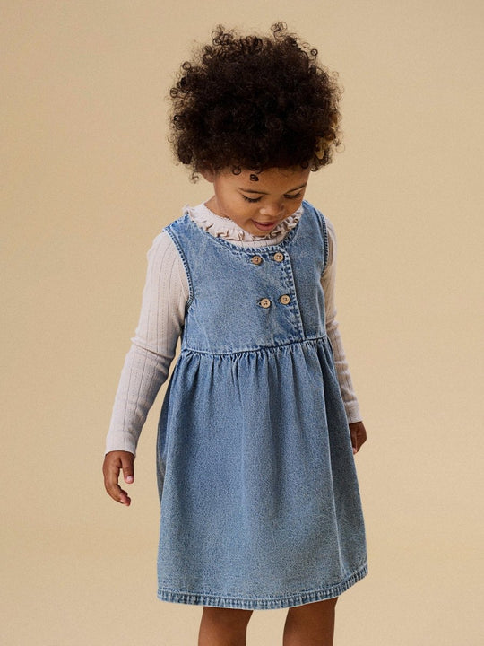 Lil' Atelier Mini TAYA DENIM SPENCER - Medium Blue Denim | Torgunns Barneklær AS