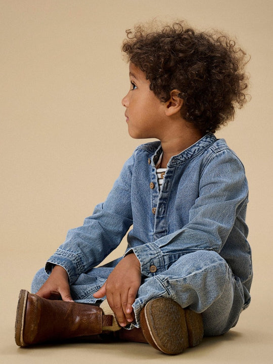 Lil' Atelier Mini TAYA LS LOOSE DNM SHIRT 1166 - FD - Medium Blue Denim | Torgunns Barneklær AS