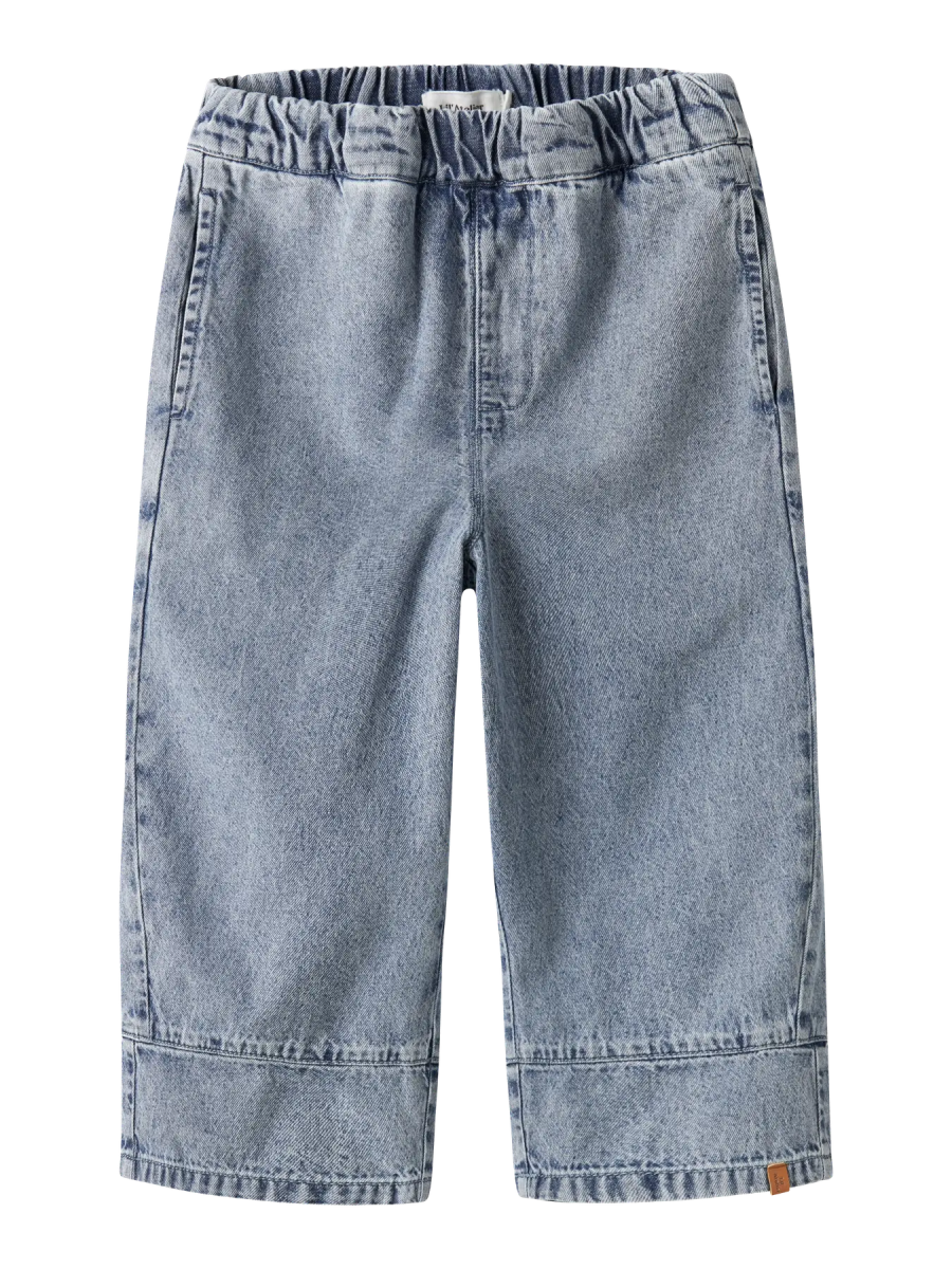 Lil' Atelier Mini TAYA WIDE JEANS - Medium Blue Denim | Torgunns Barneklær AS