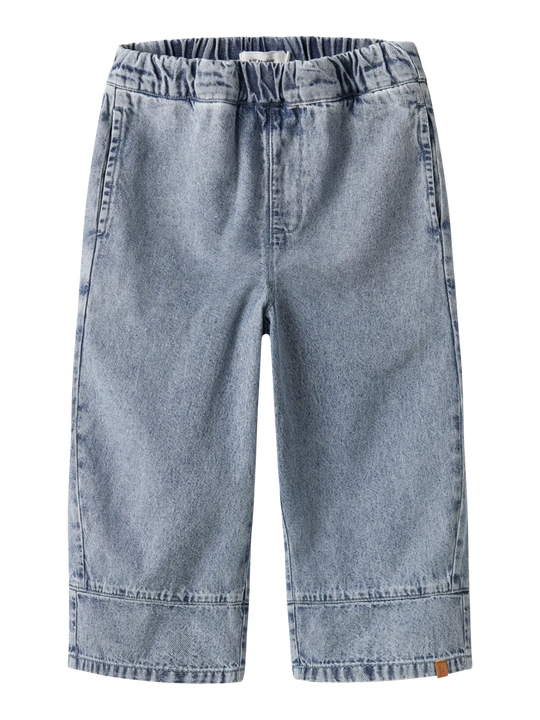 Lil' Atelier Mini TAYA WIDE JEANS - Medium Blue Denim | Torgunns Barneklær AS