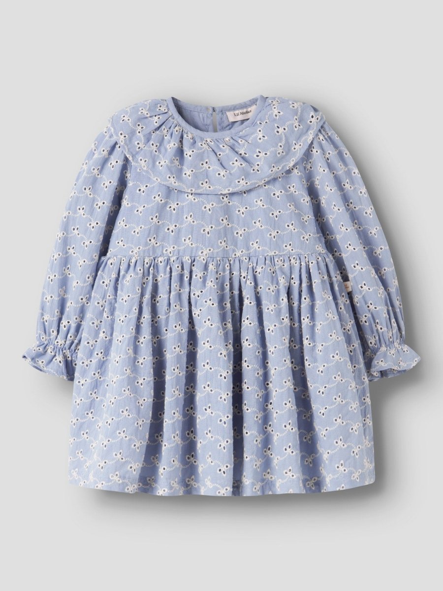 Lil' Atelier Mini TESSIE LS LOOSE DRESS - Zen Blue | Torgunns Barneklær AS