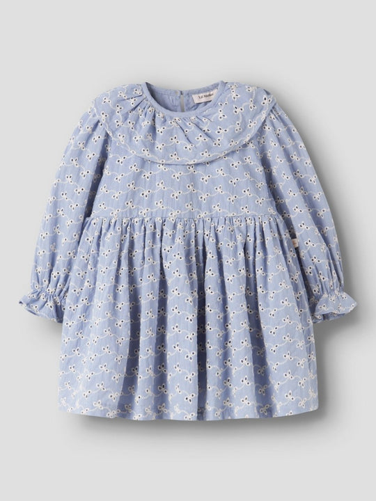 Lil' Atelier Mini TESSIE LS LOOSE DRESS - Zen Blue | Torgunns Barneklær AS