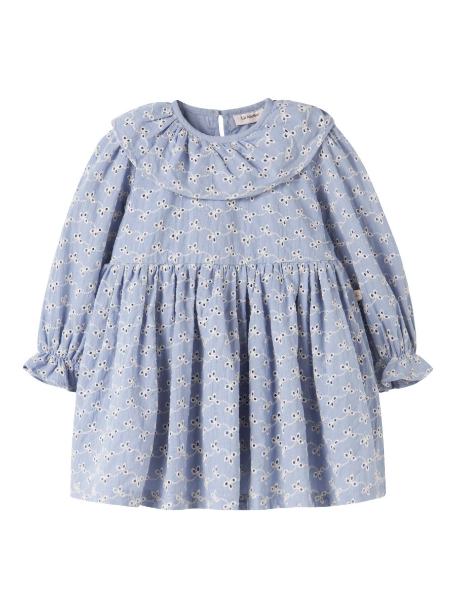 Lil' Atelier Mini TESSIE LS LOOSE DRESS - Zen Blue | Torgunns Barneklær AS
