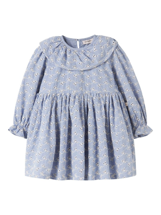 Lil' Atelier Mini TESSIE LS LOOSE DRESS - Zen Blue | Torgunns Barneklær AS