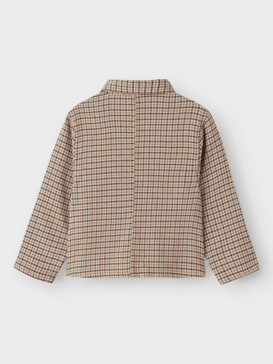 Lil' Atelier MINI TEVIN LS NREG SHIRT JACKET - Petrified Oak | Torgunns Barneklær AS