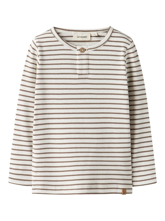 Lil' Atelier Mini TONTO TOR LS SLIM TOP - Coconut Milk | Torgunns Barneklær AS