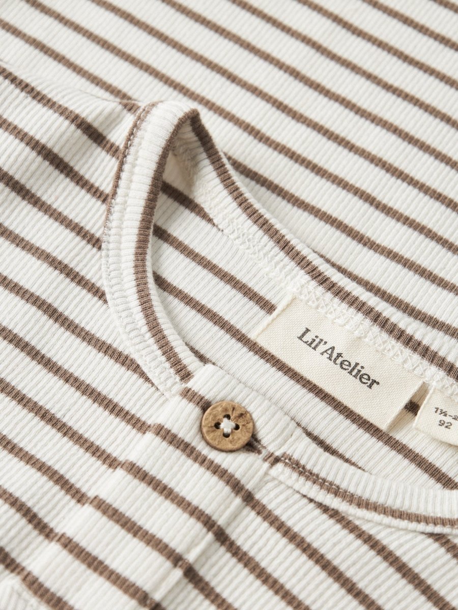 Lil' Atelier Mini TONTO TOR LS SLIM TOP - Coconut Milk | Torgunns Barneklær AS