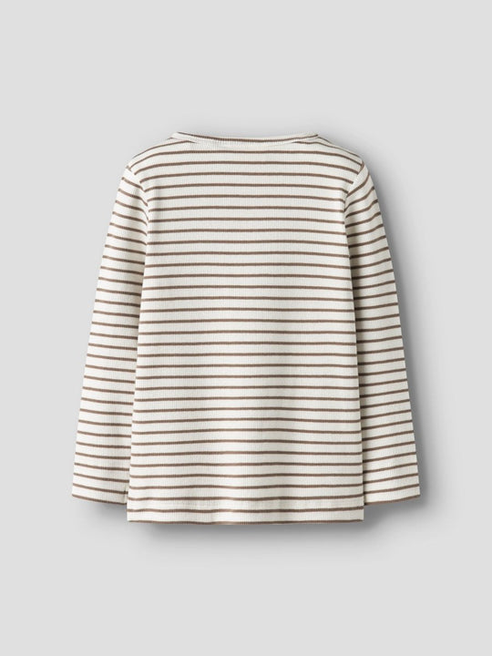 Lil' Atelier Mini TONTO TOR LS SLIM TOP - Coconut Milk | Torgunns Barneklær AS