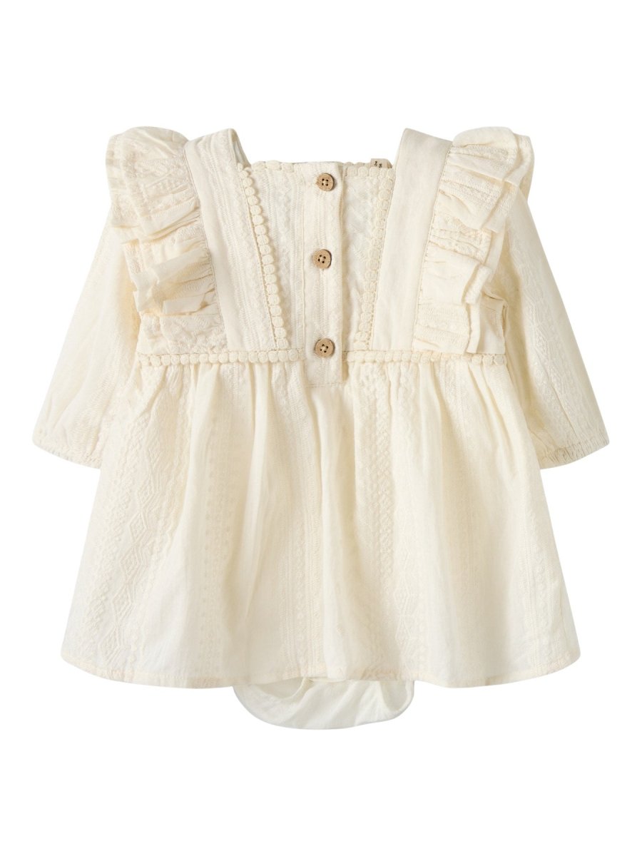 Lil' Atelier ROSO LS BODY DRESS - Turtledove | Torgunns Barneklær AS