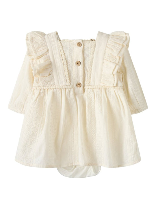 Lil' Atelier ROSO LS BODY DRESS - Turtledove | Torgunns Barneklær AS