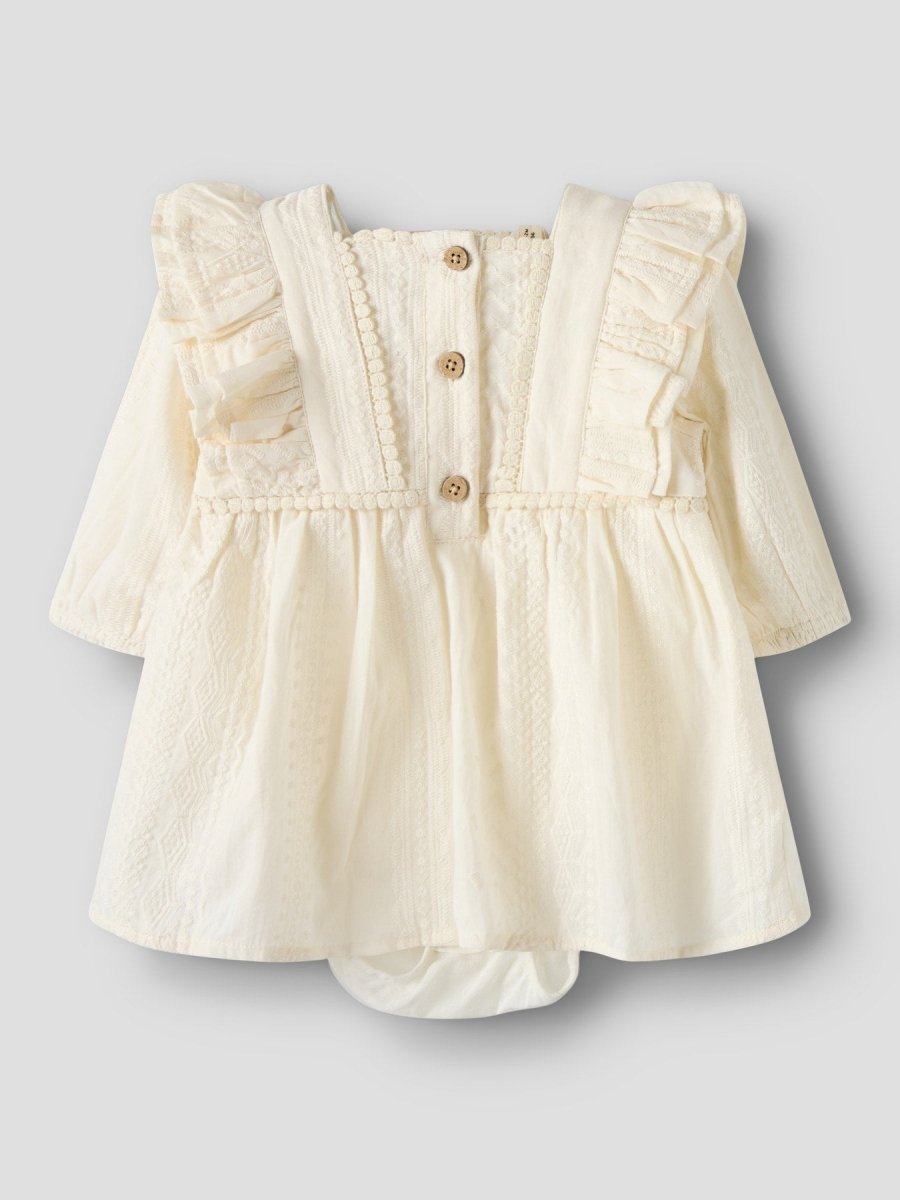 Lil' Atelier ROSO LS BODY DRESS - Turtledove | Torgunns Barneklær AS