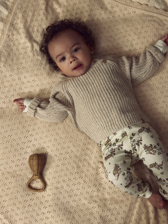 Lil' Atelier RUMBA LS LOOSE KNIT - Oxford Tan Melange | Torgunns Barneklær AS