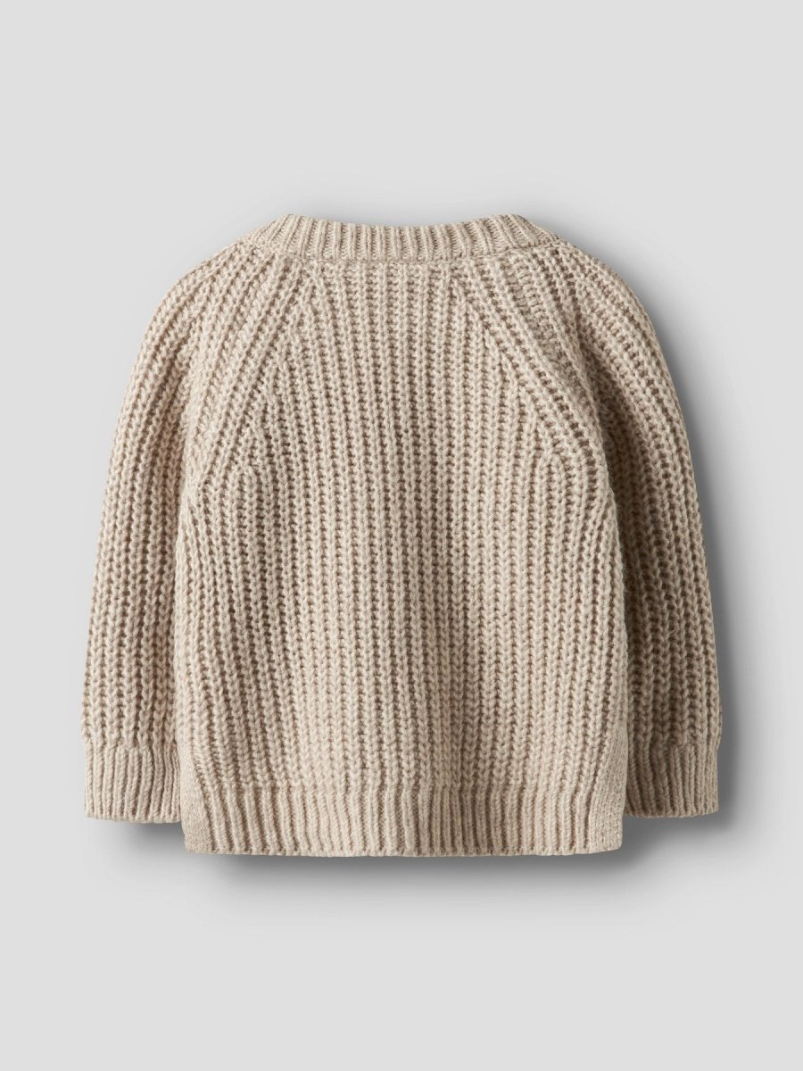 Lil' Atelier RUMBA LS LOOSE KNIT - Oxford Tan Melange | Torgunns Barneklær AS