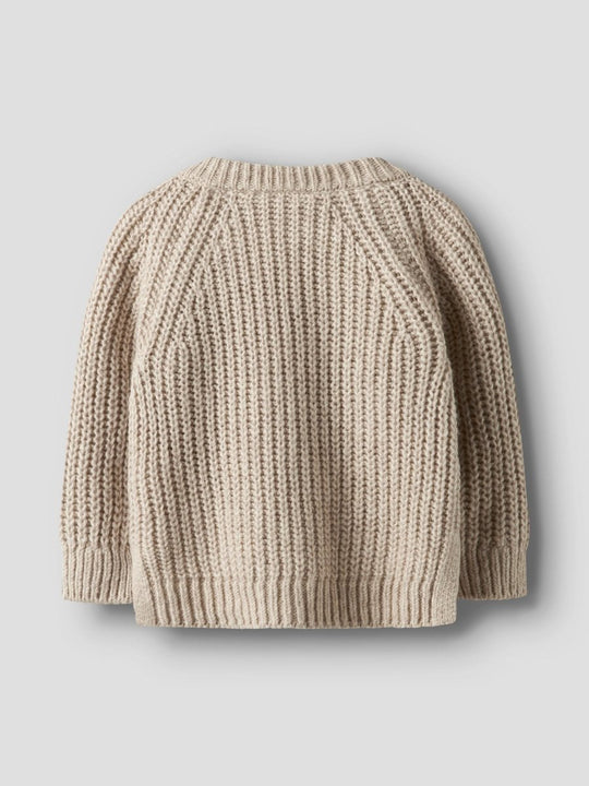 Lil' Atelier RUMBA LS LOOSE KNIT - Oxford Tan Melange | Torgunns Barneklær AS