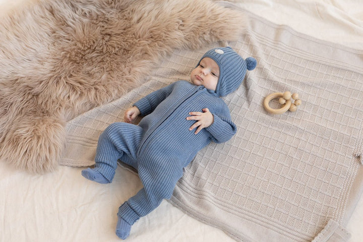 Lillelam | Sparkedress Ribb - Mellomblå | Torgunns Barneklær AS