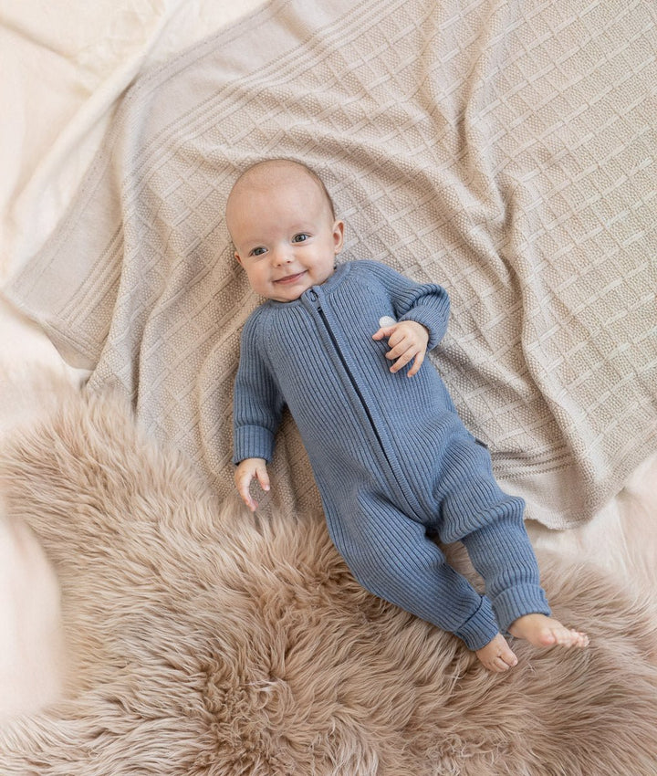 Lillelam | Sparkedress Ribb - Mellomblå | Torgunns Barneklær AS