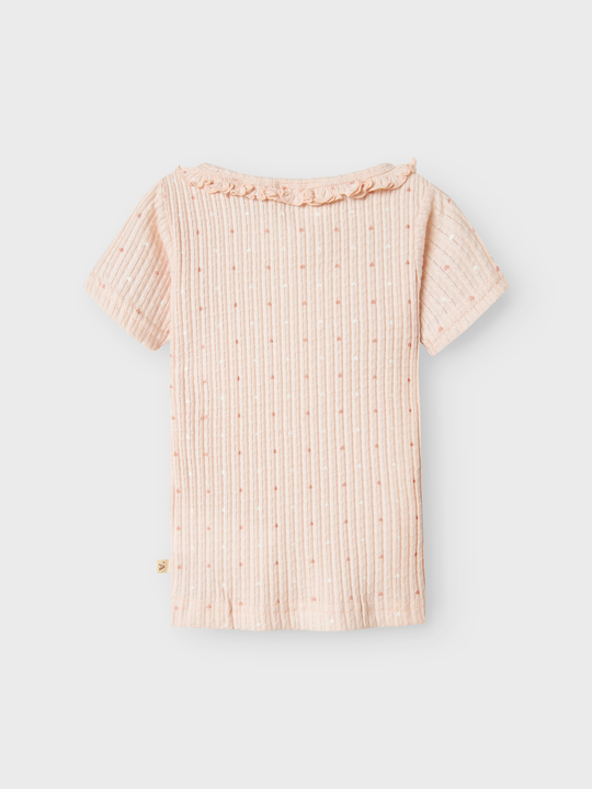 Lil' Atelier Mini HULLA HUA SS SLIM TOP - Peach Blush