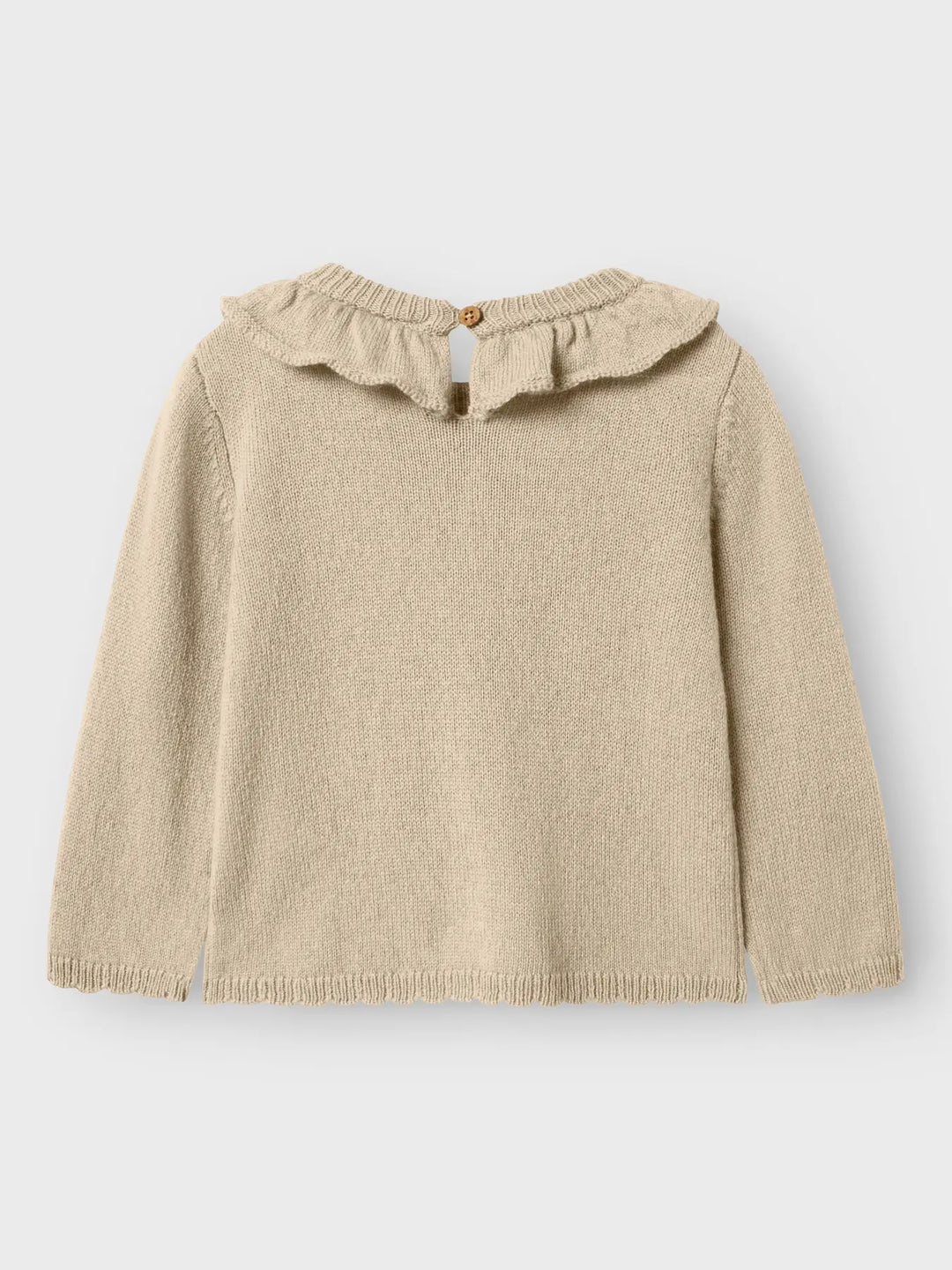 Lil' Atelier Mini WOOL NALIO LS KNIT - Safari Melange - Torgunns Barneklær AS