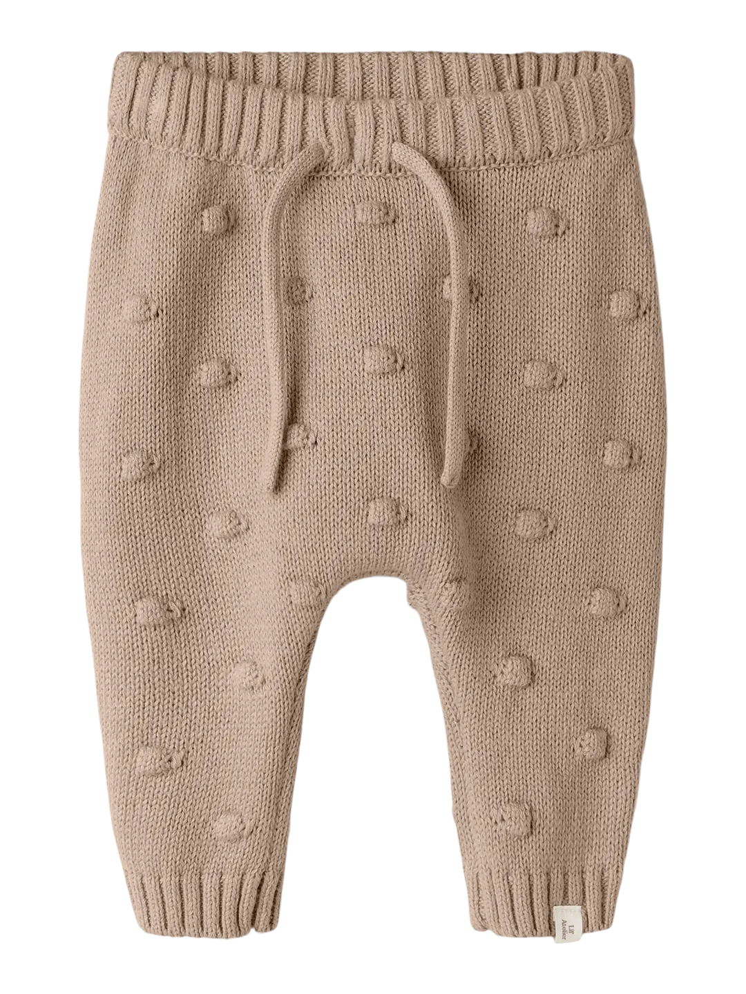 Lil' Atelier Baby GABLE KNIT PANT - Oxford Tan - Torgunns Barneklær AS