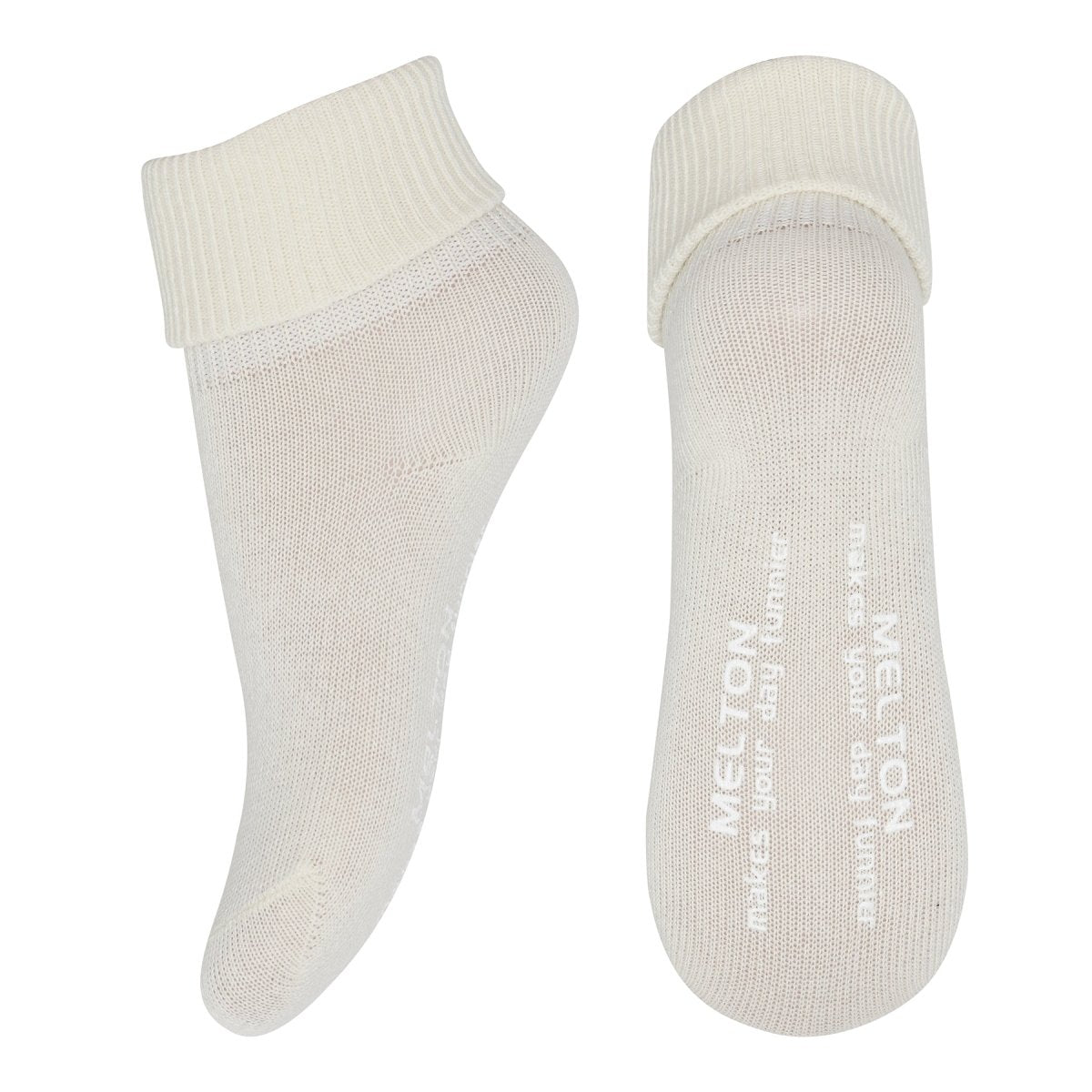 Melton | Antiskli Bomullssokker - Offwhite | Torgunns Barneklær AS