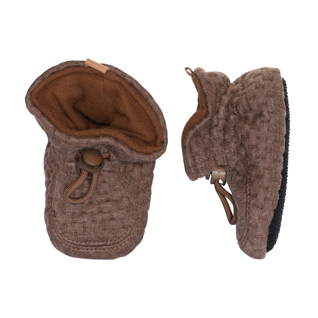 Melton | Baby Tøfler i Vaffelstrikk - Denver Melange | Torgunns Barneklær AS