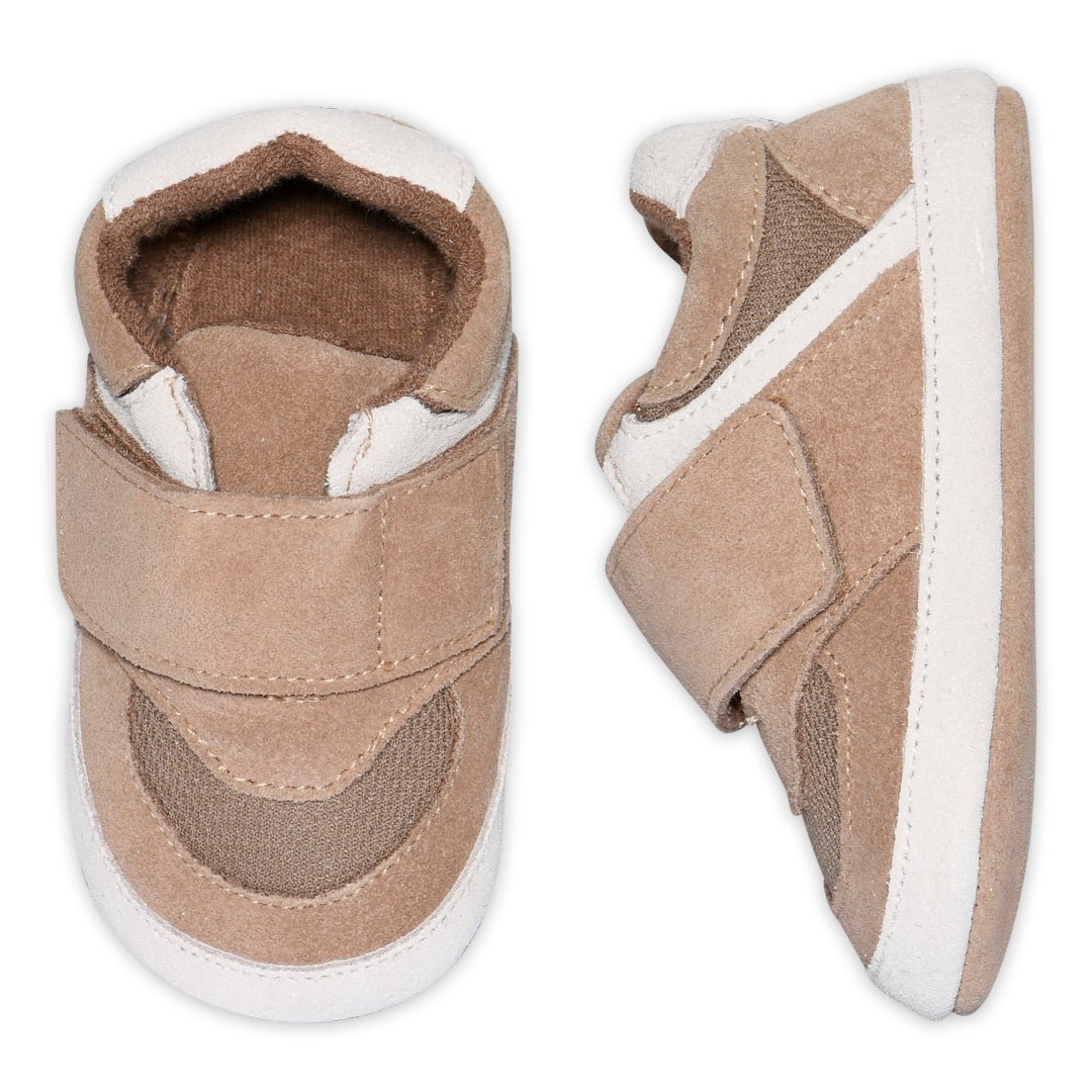 Melton | Skinnsko med Borrelås - Beige | Torgunns Barneklær AS