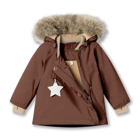 Mini A Ture | WANG vinterjakke m/Ekte pels – Chestnut Brown | Torgunns Barneklær AS