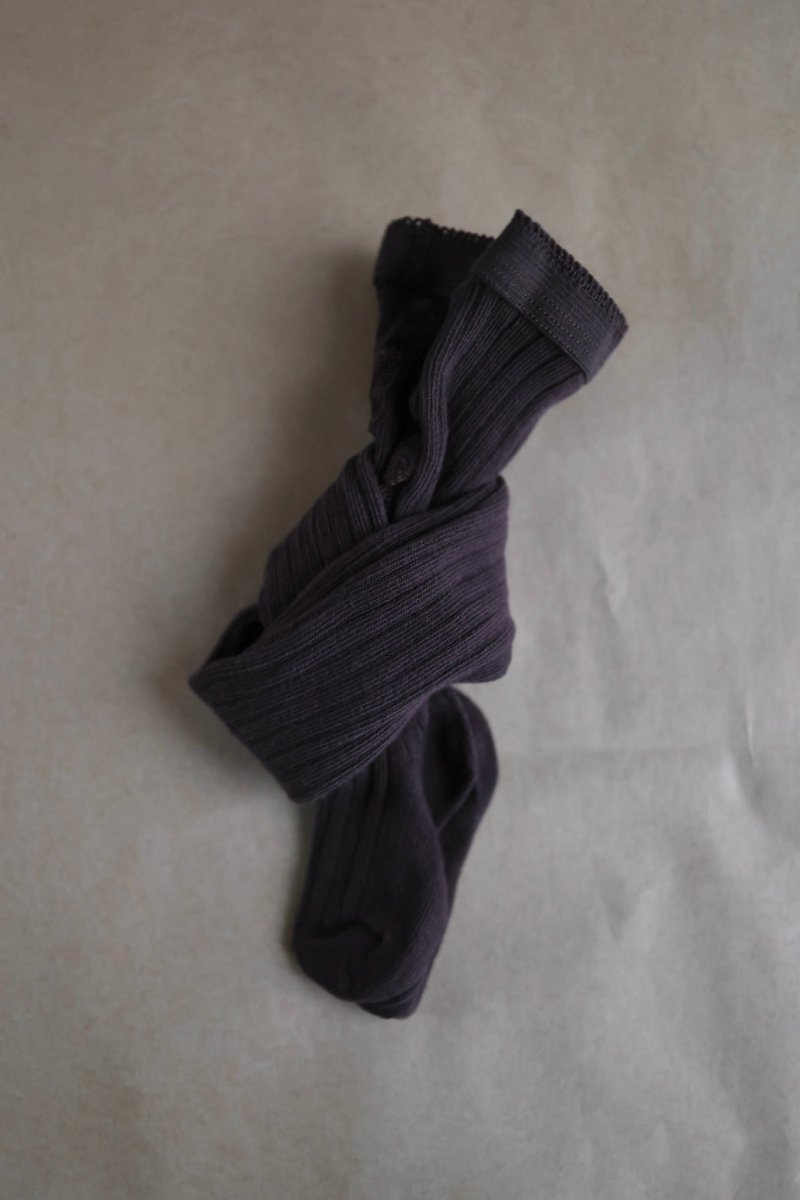 mp Denmark Bomull | Ribb Strømpebukse - Dark Brown | Torgunns Barneklær AS