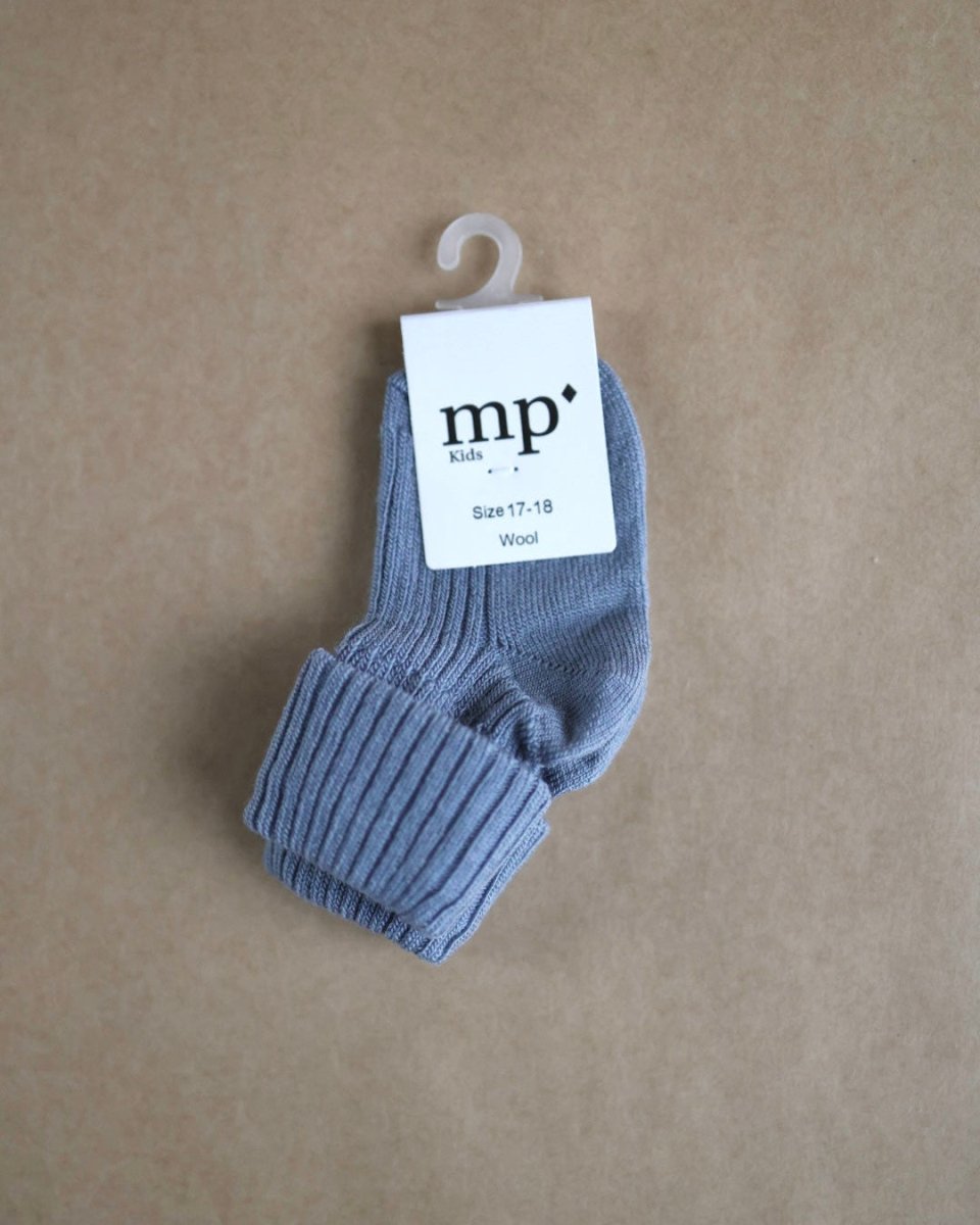 mp Denmark Ull | Ribb Sokk - Stone Blue | Torgunns Barneklær AS