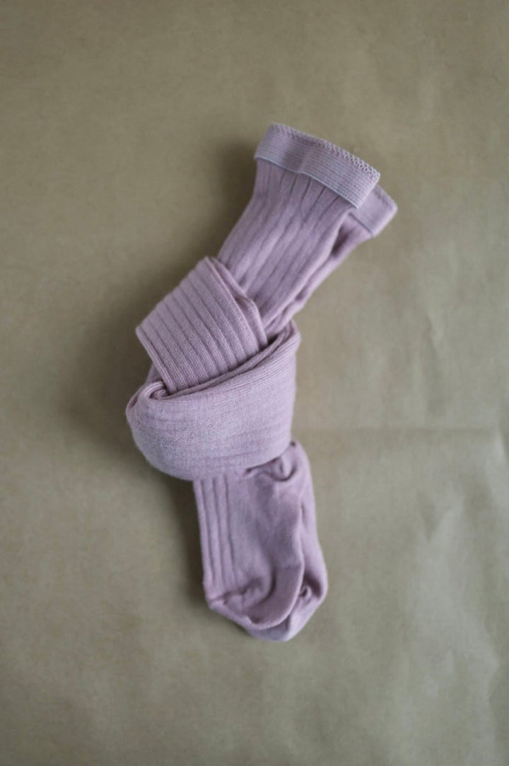 mp Denmark Ull | Ribb Strømpebukse - Wood Rose | Torgunns Barneklær AS