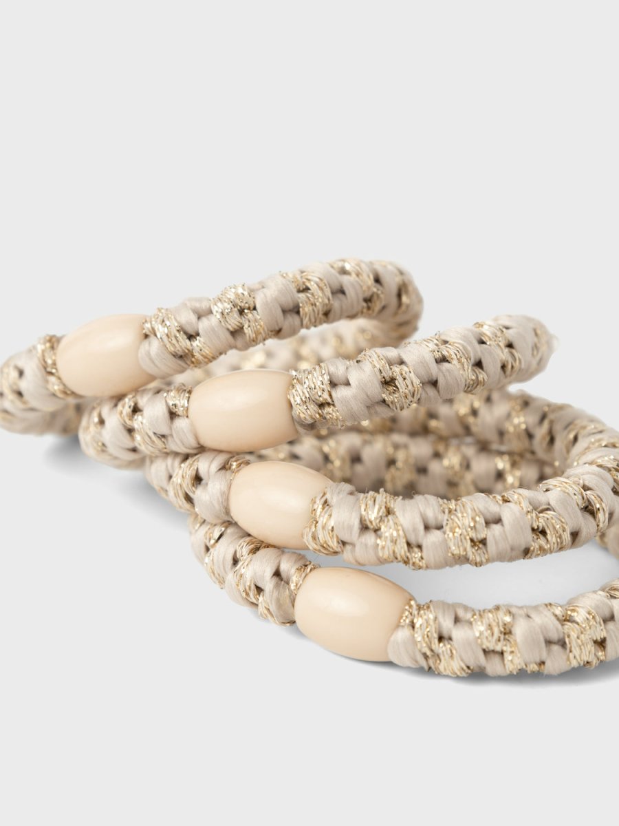 name it accesories ARISE 4PK HAIRELASTIC - Pure Cashmere | Torgunns Barneklær AS