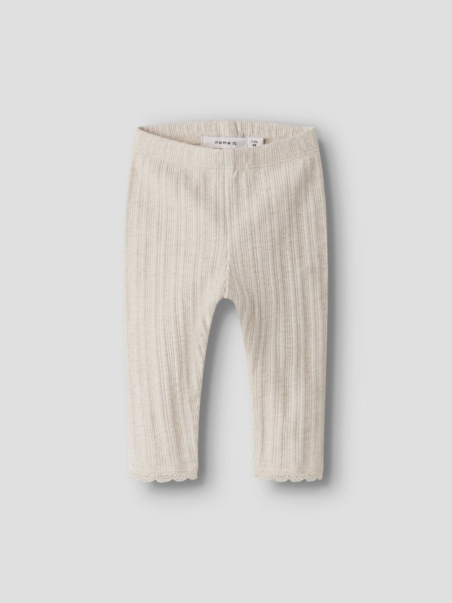 name it baby BARBA LEGGING - Peyote Melange | Torgunns Barneklær AS