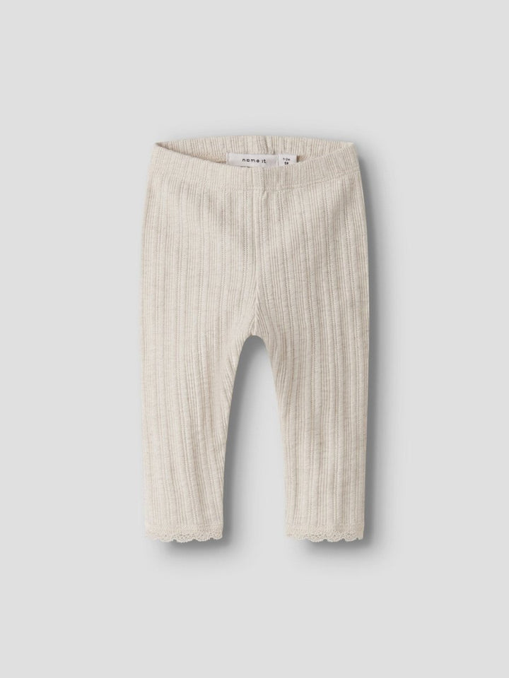 name it baby BARBA LEGGING - Peyote Melange | Torgunns Barneklær AS