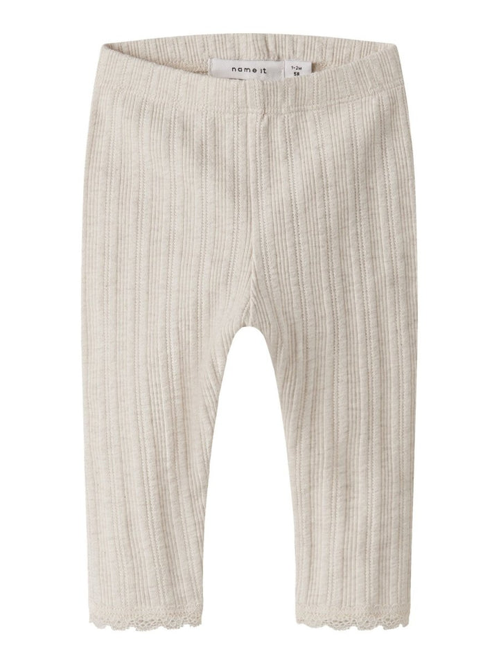name it baby BARBA LEGGING - Peyote Melange | Torgunns Barneklær AS