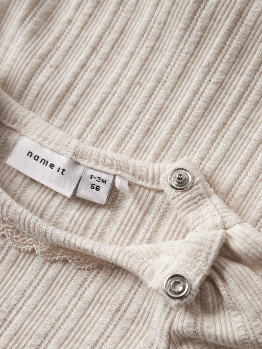 name it baby BARBA LS BODY - Peyote Melange | Torgunns Barneklær AS