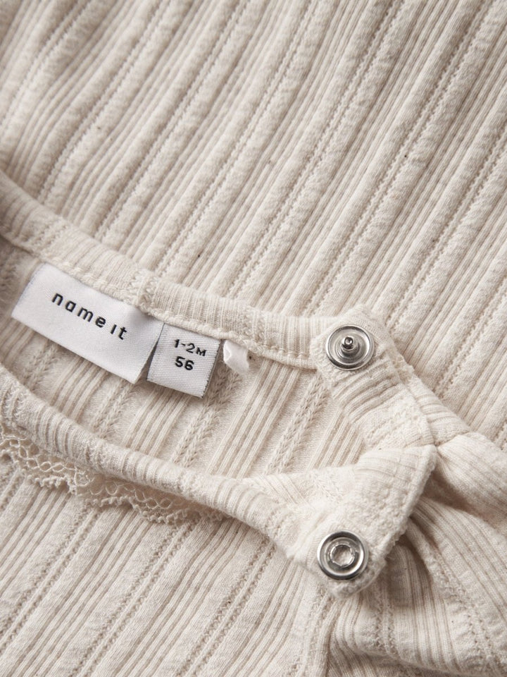 name it baby BARBA LS BODY - Peyote Melange | Torgunns Barneklær AS