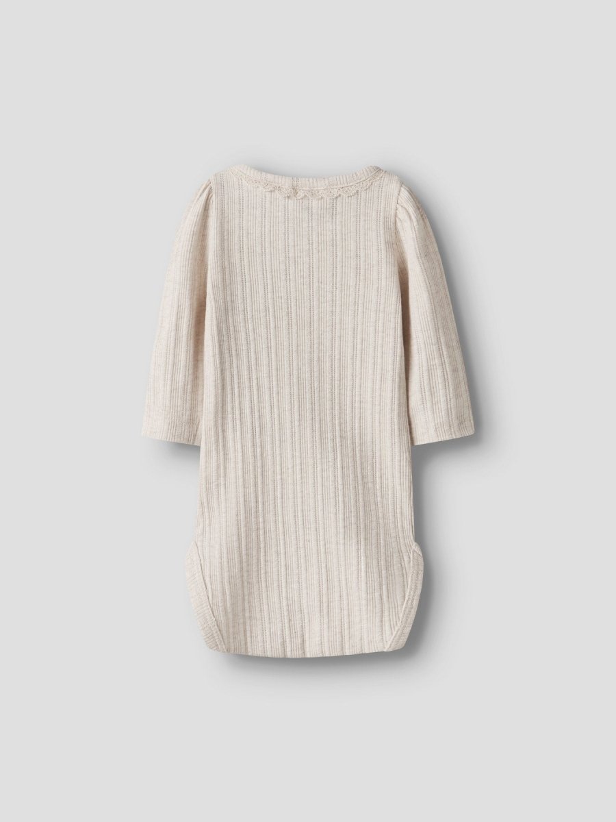 name it baby BARBA LS BODY - Peyote Melange | Torgunns Barneklær AS