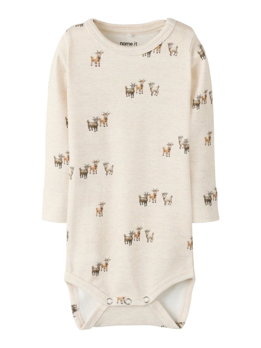 name it baby BARKAN LS XSL BODY - Peyote Melange | Torgunns Barneklær AS
